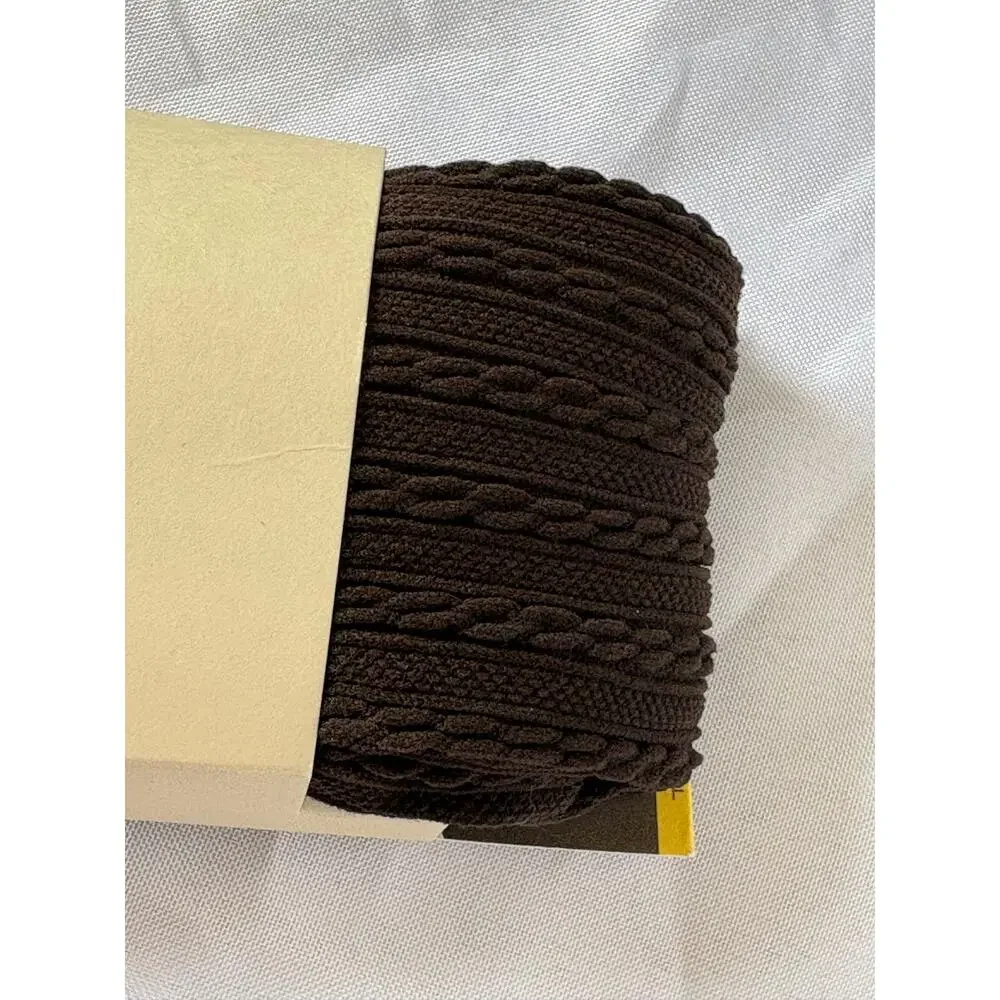 Vintage Y2K Merona NOS Chocolate Brown Cable Knit Sweater Tights S